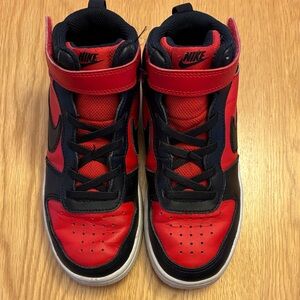 Nike Kids Red and Black Court Borough Mid 2 - kids sneakers size US1Y